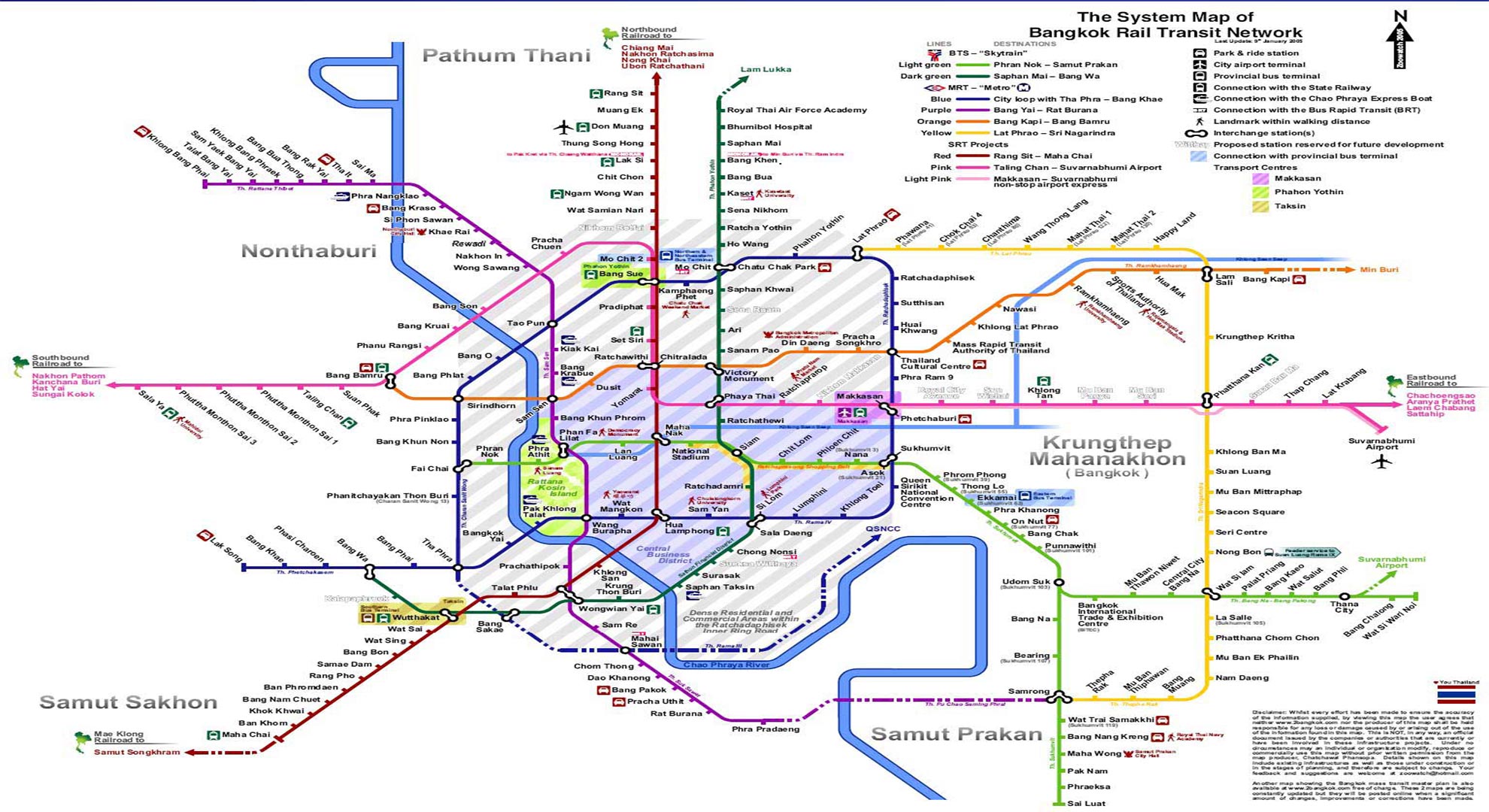 نقشه مترو بانکوک تایلند