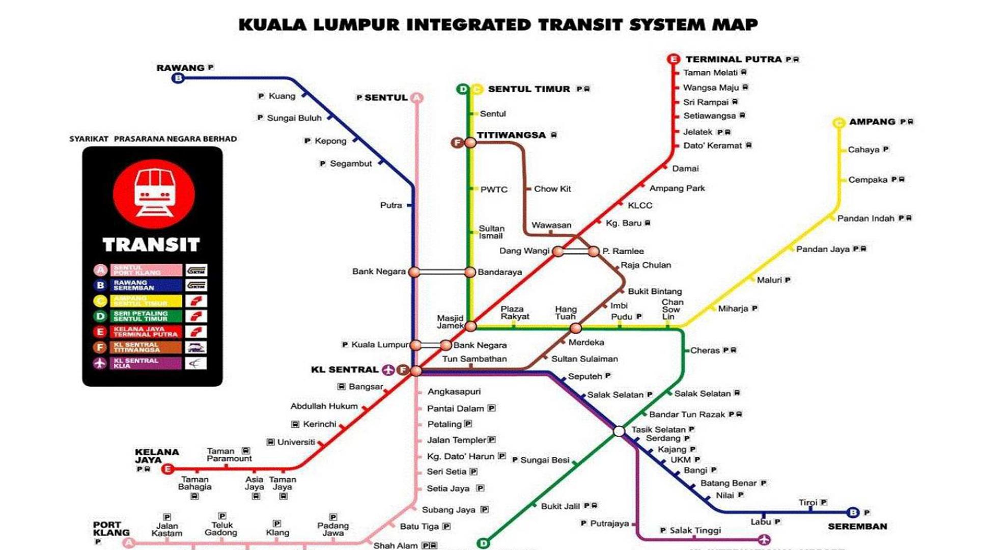 نقشه مترو مالزی